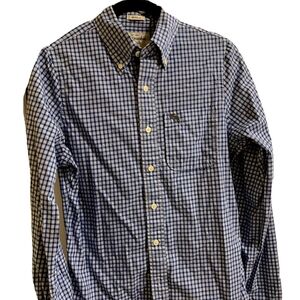 Abercrombie & Fitch Blue and White Checked Button-Down Shirt